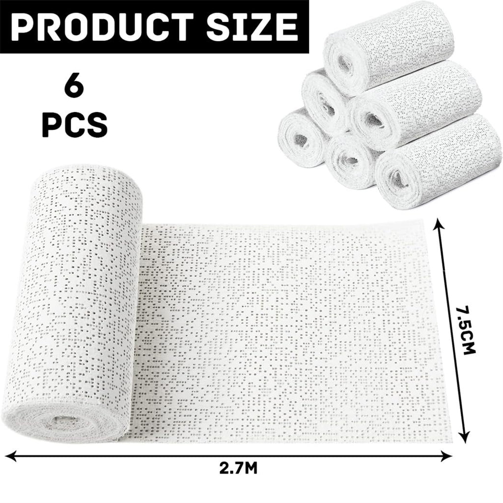 Plaster Coth Rolls 6 Pack Plaster Gauze Bandage Plaster Strip Gauze Wrap for Body Casts Craft Projects Belly Molds 3in x 106 inch