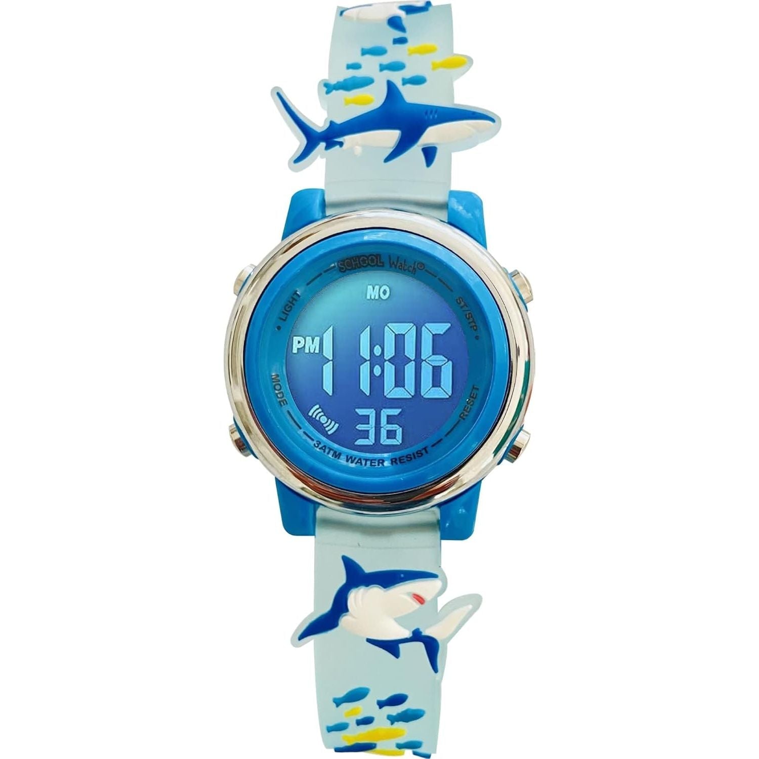 Buy now Preschool Collection Kids Digital Light Up Watch - Monster Trucks, Dinosaurs, Shark, Unicorn, Butterfly, Spider - Girls, Boys, Children, School clear at indiglob india