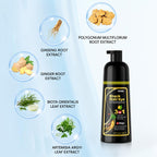 Ivnil Black Hair Dye Shampoo Color Shampoo for Gray Coverage for Women Men | Easy to use at home, Effectively cover white hair