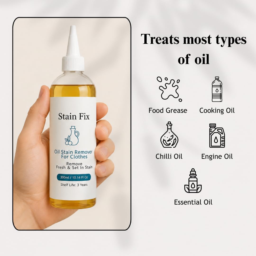 Oil & Grease Stain Remover for Clothes (10.14oz) – For Laundry