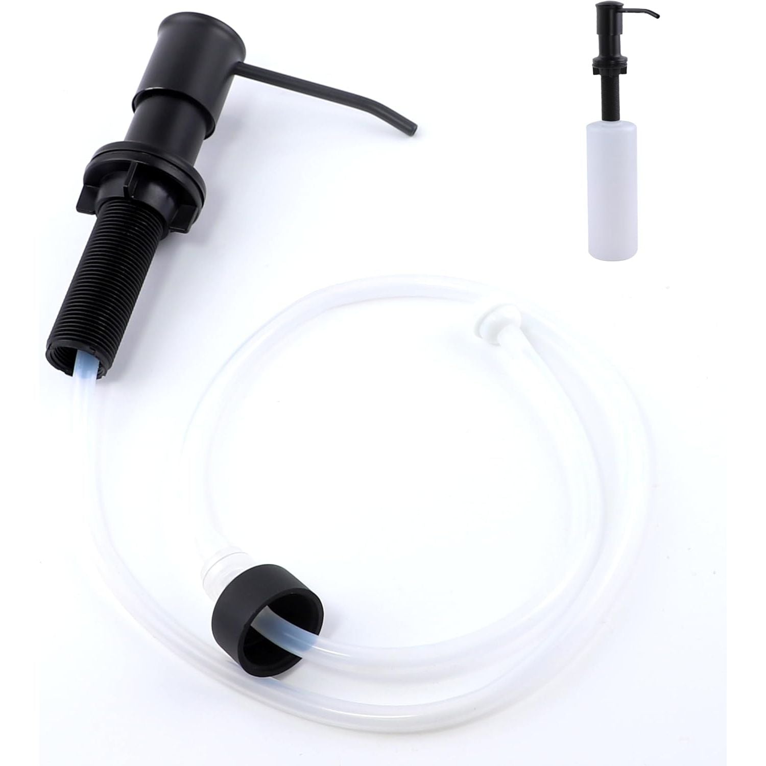 Buy now Sink Soap Dispenser Pump Black Built in Kitchen Counter Dish Soap Dispenser with 41" Extension Tube/17 Oz Bottle for Bathroom Under Sink Hand Soap Lotion Pump at indiglob india