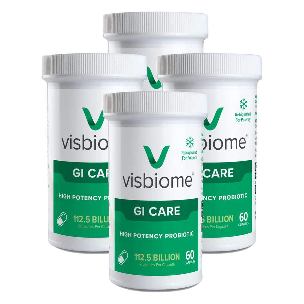 Visbiome® GI Care High Potency Probiotic, 112.5B CFU, 120 Capsules | Original De Simone Formulation®, Multi-Strain, Refrigerated Probiotics, Low FODMAP Certified, Gluten-Free, Made in USA
