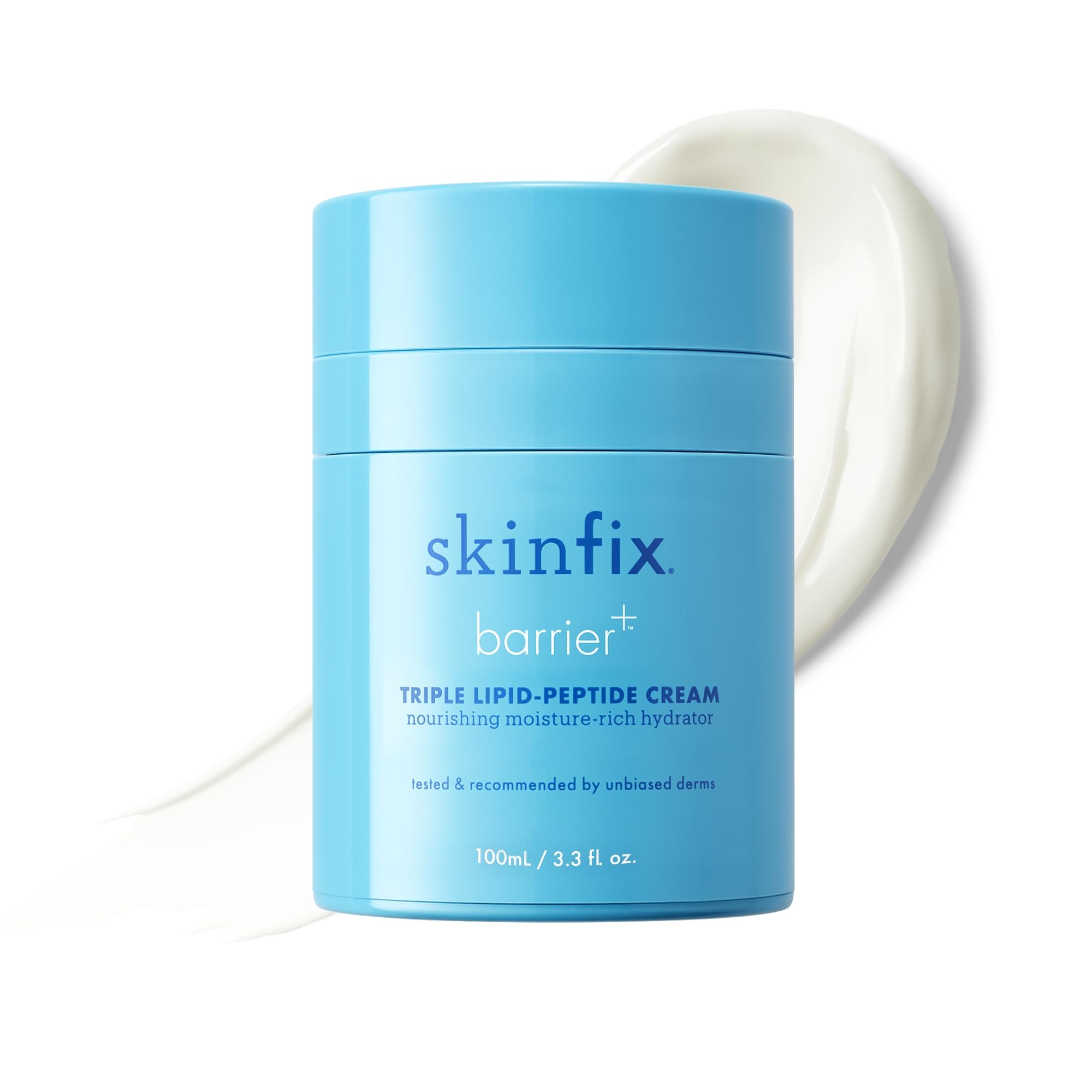 Skinfix Triple Lipid-Peptide Cream - 1.7 oz - Rich Face Moisturizer with Hyaluronic Acid - Hydrates & Restores Dry, Sensitive Skin - Non-Comedogenic, Fragrance Free, Vegan, Cruelty Free
