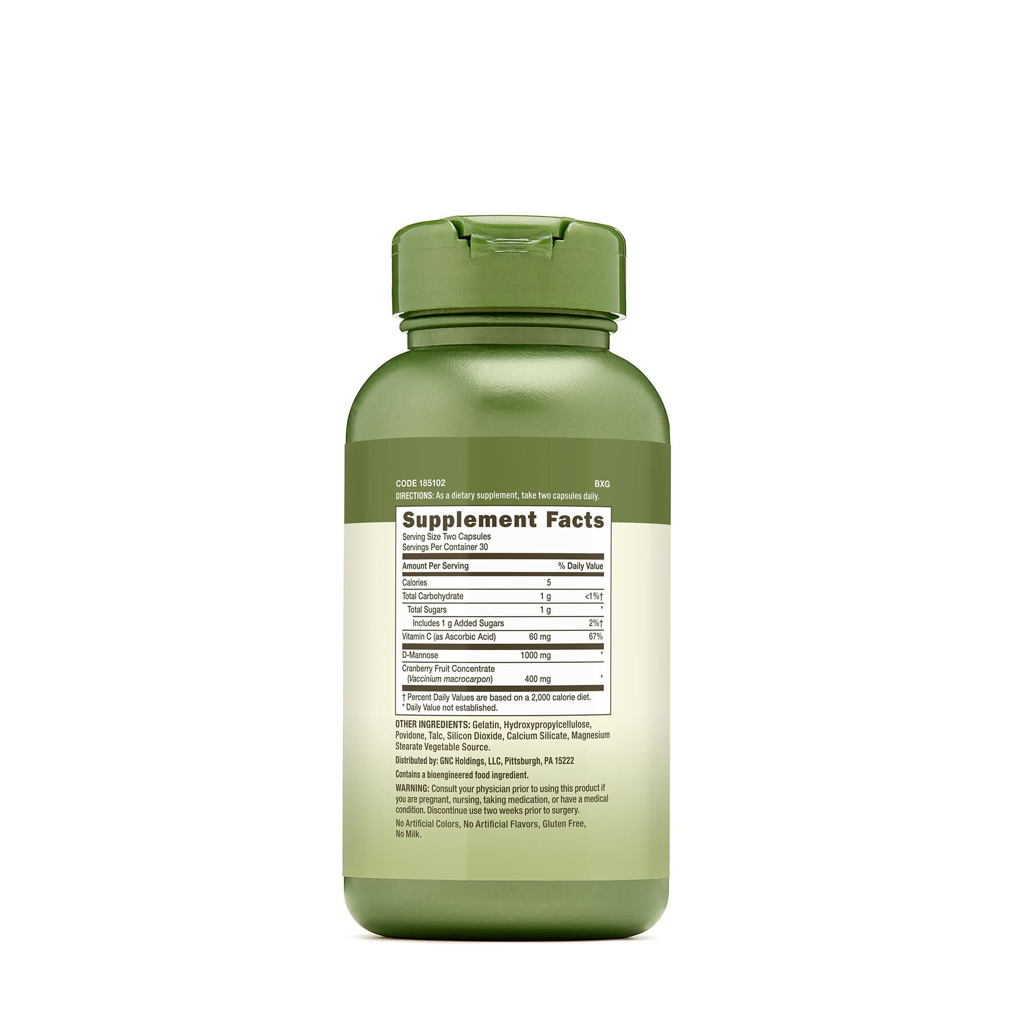 Buy now GNC Herbal Plus Cranberry D-Mannose, 60 capsules at indiglob india