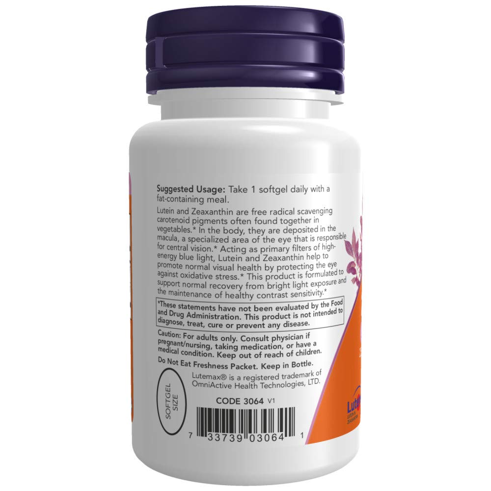 Buy now Now Supplements, Lutein & Zeaxanthin with 25 mg Lutein and 5 mg Zeaxanthin, 60 Softgels (2 Pack) at indiglob india