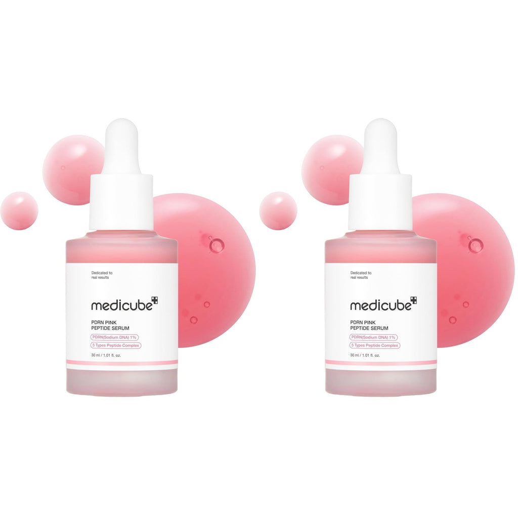 medicube PDRN Pink Peptide Serum with Salmon DNA | Pink Glow Serum - Peptides & Niacinamide for Hydration & Firm-Looking Skin, Uneven Tone Care, Korean Skincare, 1.01 fl. Oz