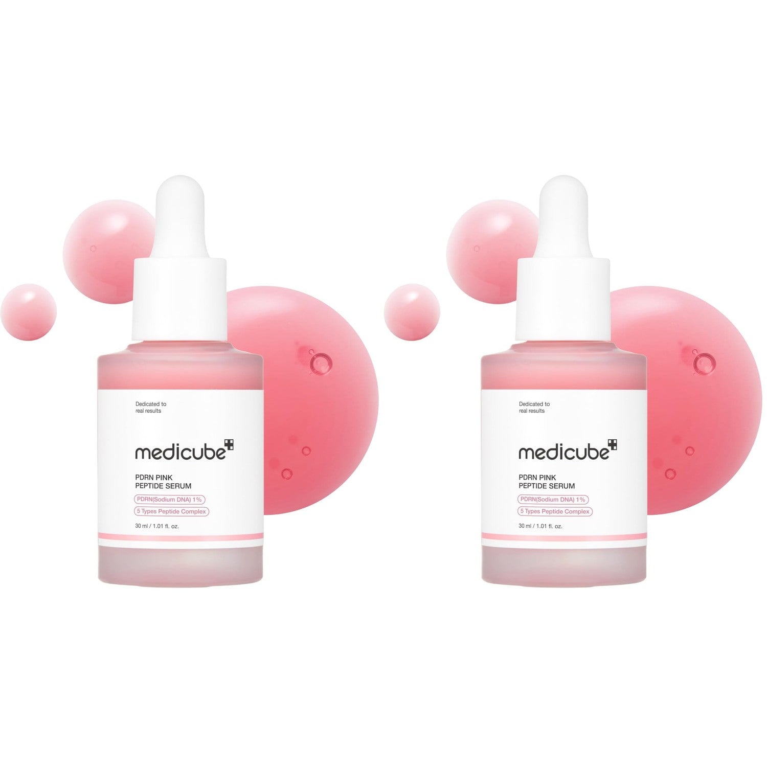 medicube PDRN Pink Peptide Serum with Salmon DNA | Pink Glow Serum - Peptides & Niacinamide for Hydration & Firm-Looking Skin, Uneven Tone Care, Korean Skincare, 1.01 fl. Oz