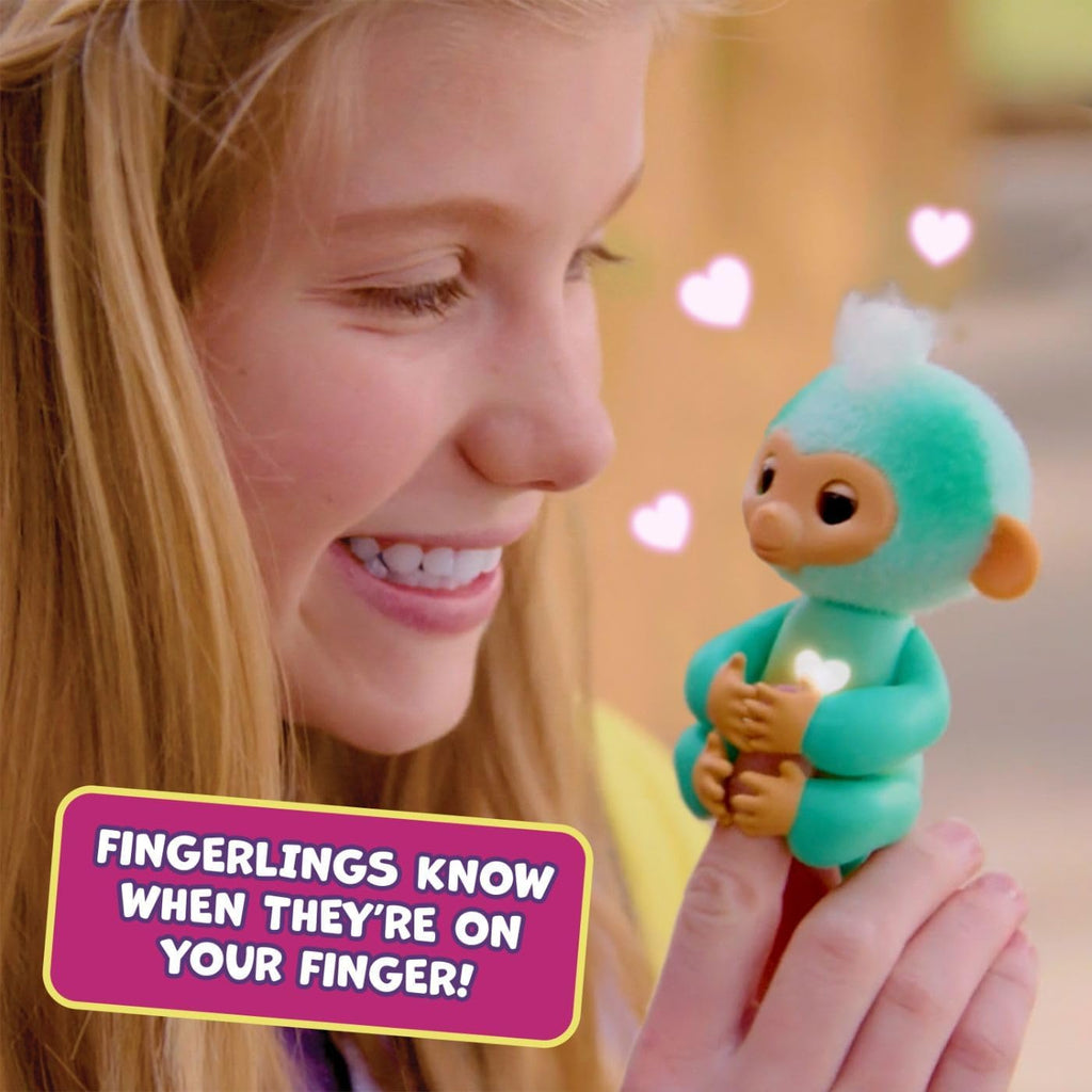Buy now Fingerlings 2023 New Interactive Baby Monkey Reacts to Touch – 70+ Sounds & Reactions – Harmony (Pink) at indiglob india