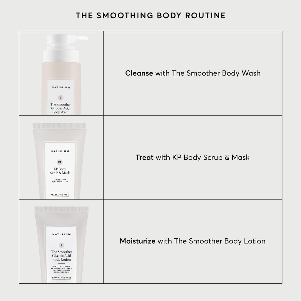 Naturium KP Body Scrub & Mask, AHA, BHA, PHA Exfoliants, 8 fl oz | Dead Skin Removal with Jojoba Esters, Glycolic & Salicylic Acid, for Smooth Texture & Clean Pores, Fragrance Free