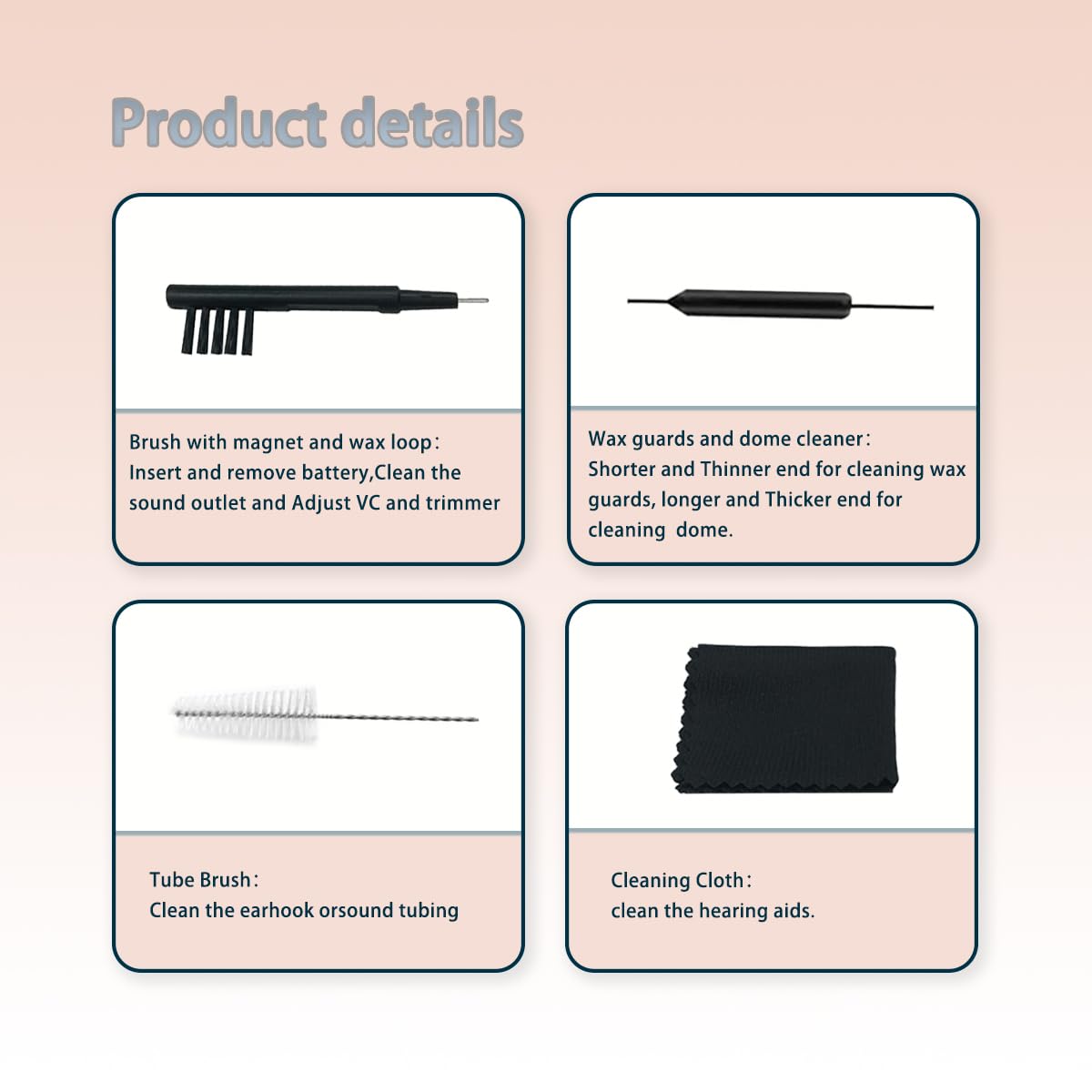 Waxguards 3.0 NanoCare 10993649 Filters for Signia/Rexton and Connexx Hearing Aids - Cleaning Brush Kits with Carry Case- 3packs