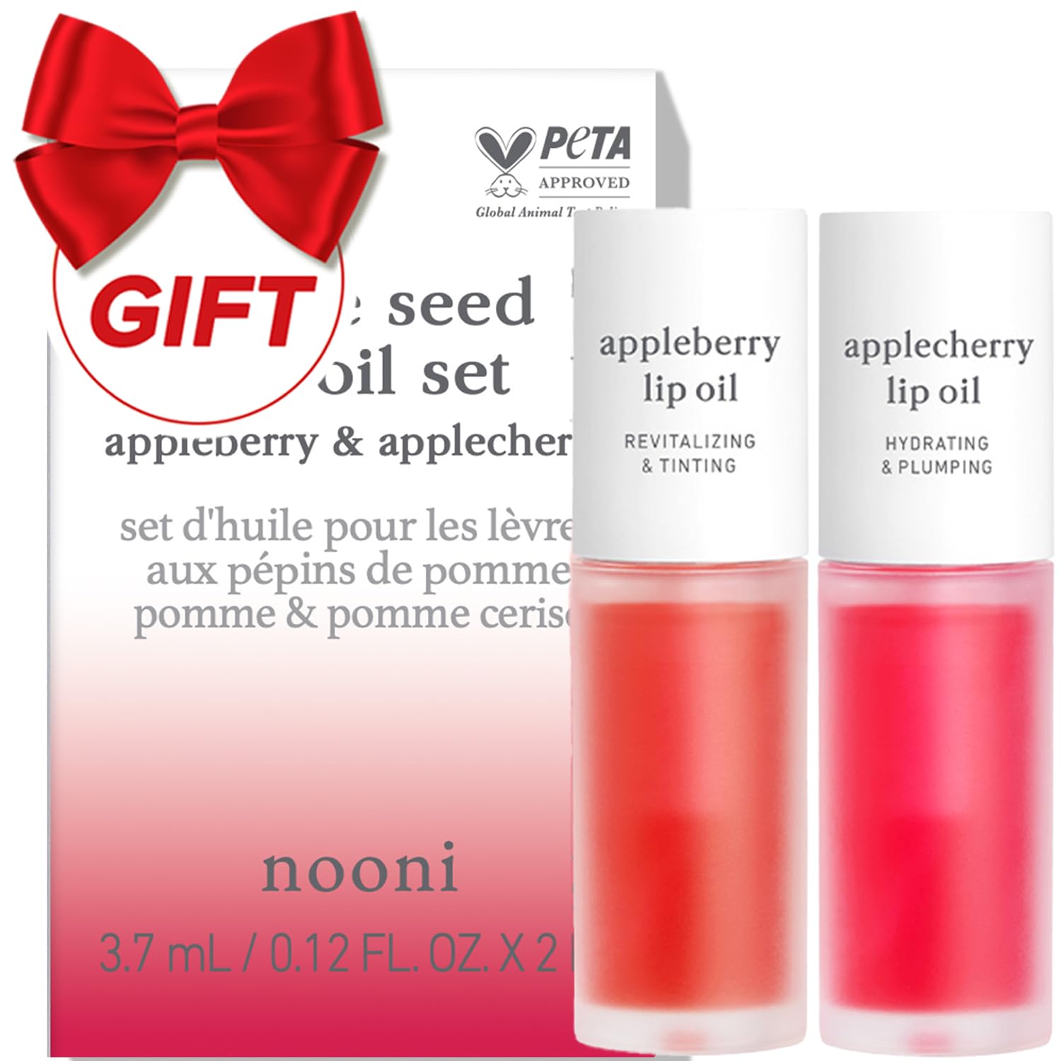 Buy now NOONI Korean Lip Oil - Appleberry | Long-Lasting, Moisturizing, Plumping, Revitalizing for Dry Lips, Waterproof, No Peel Off, Hydrating, Nourishing Crystal Clear, Stocking Stuffers, 0.12 FL Oz at indiglob india