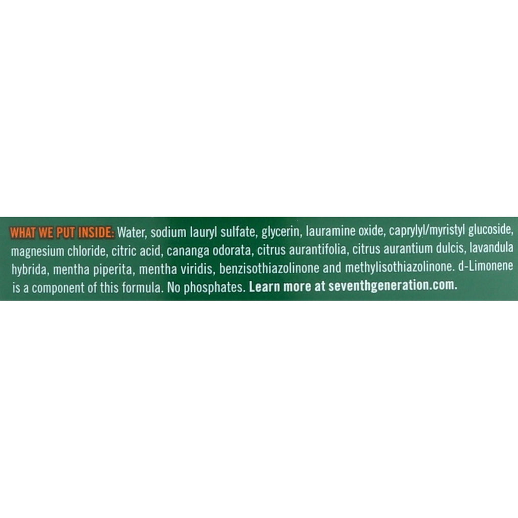 Seventh Generation Dish Liquid Soap Lavender Flower & Mint Refill Dishwashing Soap Biodegradable liquid soap 50 oz