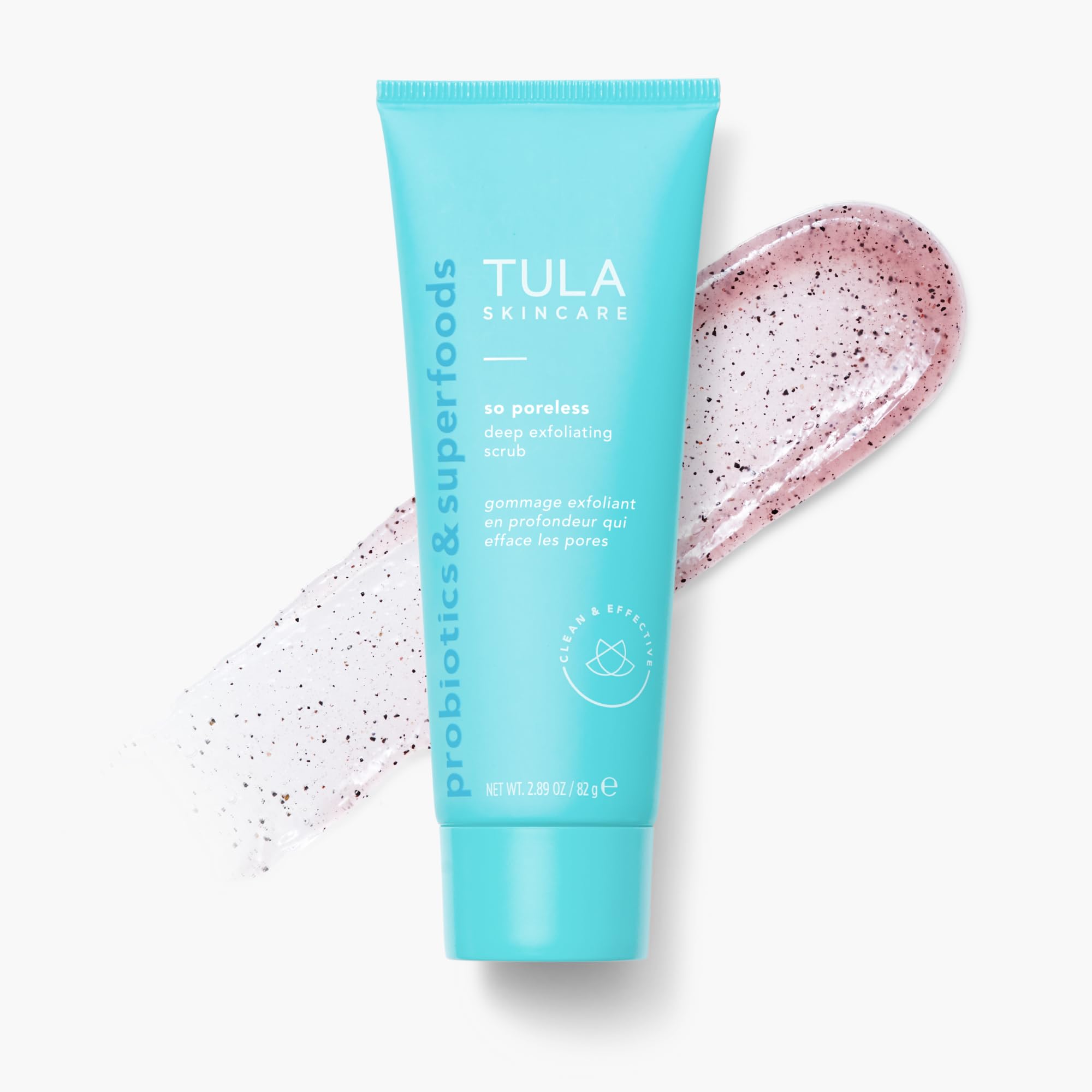 Buy now TULA Skin Care So Poreless Exfoliating Blackhead Scrub - Powerful and Gentle Exfoliation, Refreshing and Smoothing, Contains Probiotic Extracts, Volcanic Sand, Pink Salt, and Witch Hazel, 2.89 oz. at indiglob india