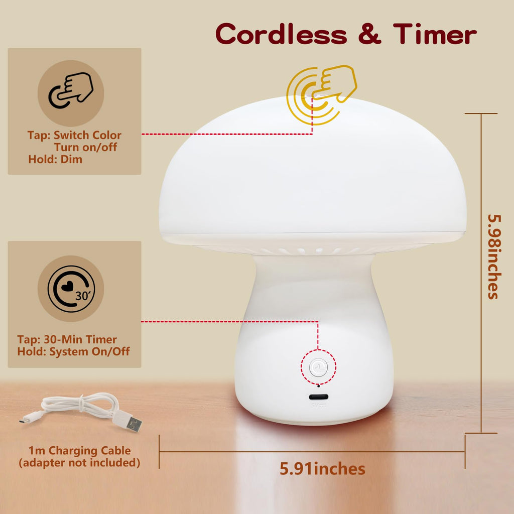 Red Light Therapy Lamp, Dimmable Red Night Light for Bedroom Sleep