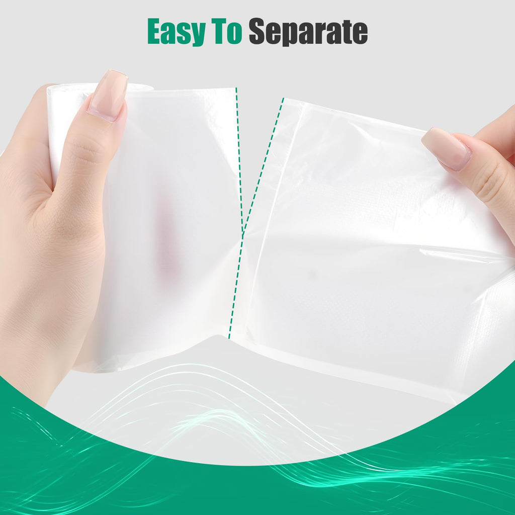 Clear Trash Bags - 100 Clear 2.6 Gallon Small Garbage Bags, Strong, Leakage-Free, Unscented Thick for Bathroom, Office, Kitchen Small Trash Can