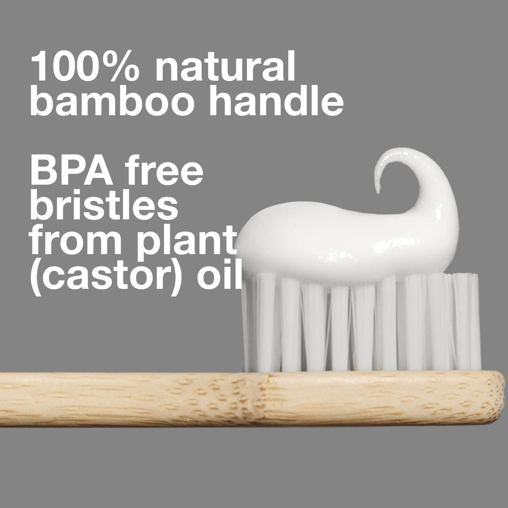 Davids Bamboo Soft Bristle Toothbrush Eco-Friendly BPA Free 3 Pack