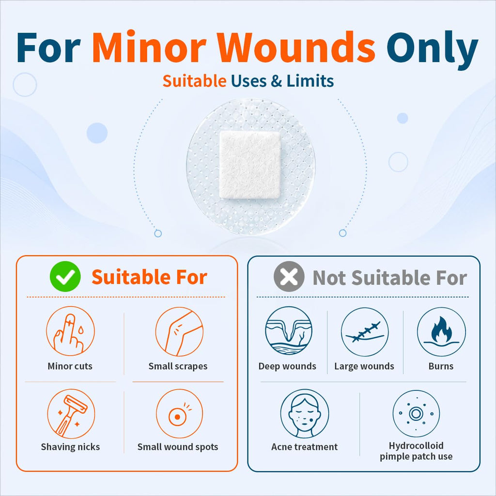 3 Sizes Clear Small Round Bandages, 100 Count, Secure Hold