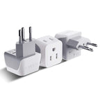 Buy now Ceptics Schuko Germany, France Plug Adapter, Dual Input - Ultra Compact Light Weight - Usa to Russia, South Korea Travel Adaptor Plug - Type E/F (3 Pack) at indiglob india