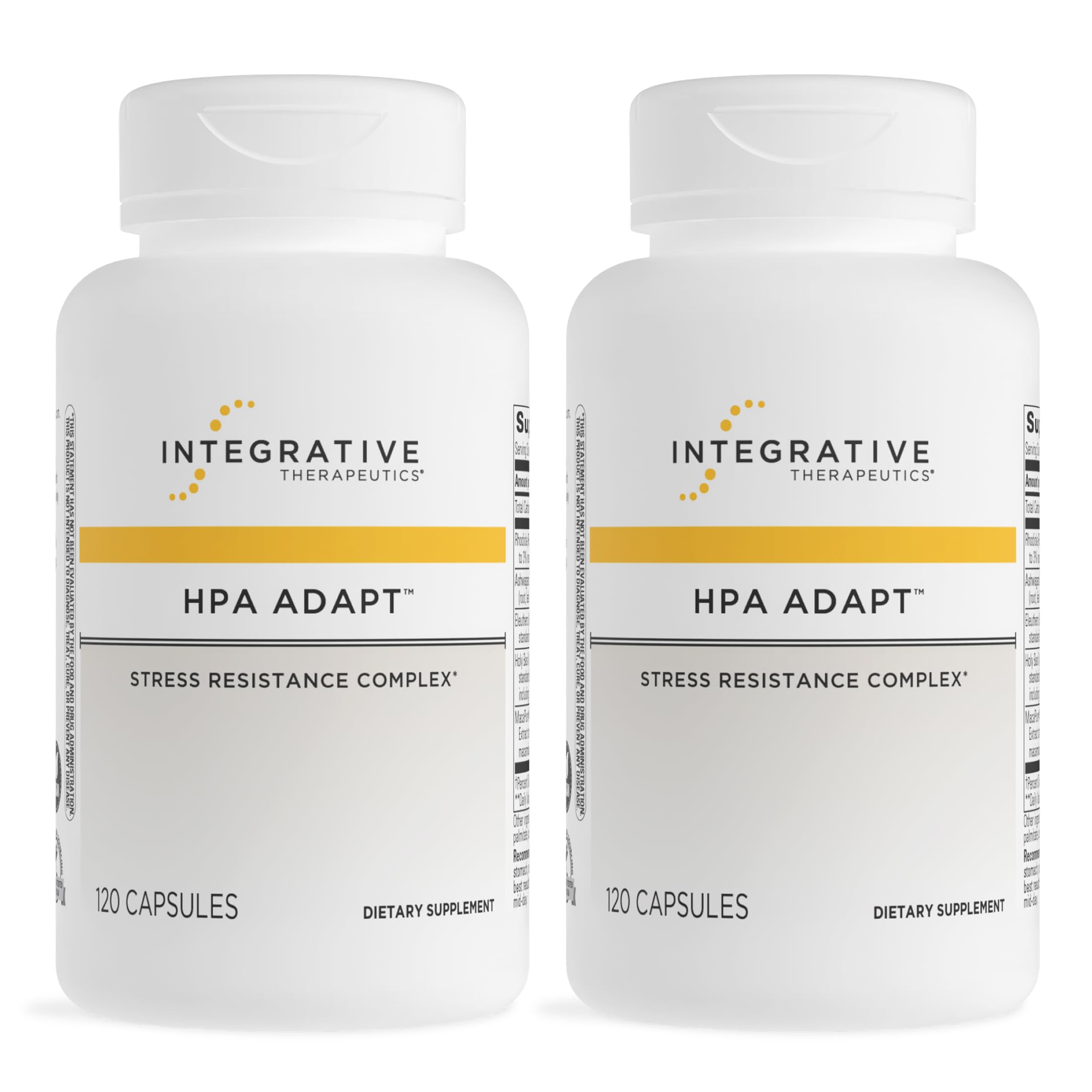 Integrative Therapeutics HPA Adapt - Adaptogenic Supplement for Stress Support* - Includes Ashwagandha, Rhodiola & Other Adaptogenic Herbs* - Vegan, Dairy-Free & Gluten-Free - 120 Capsules