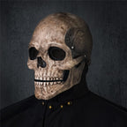 Buy now RRANYF Creepy Halloween Full Head Skull Mask with Movable Jaw, Adult Entire Head Realistic Latex Helmet, Scary Skeleton at indiglob india