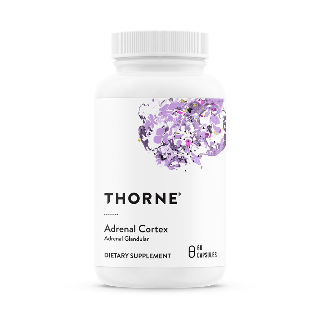 THORNE Adrenal Cortex, Bovine Adrenal Glandular Supplement, 60 Capsules | Supports Healthy Adrenal Function & Cortisol Balance, Helps Resist Stress-Related Fatigue*, Third-Party Certified