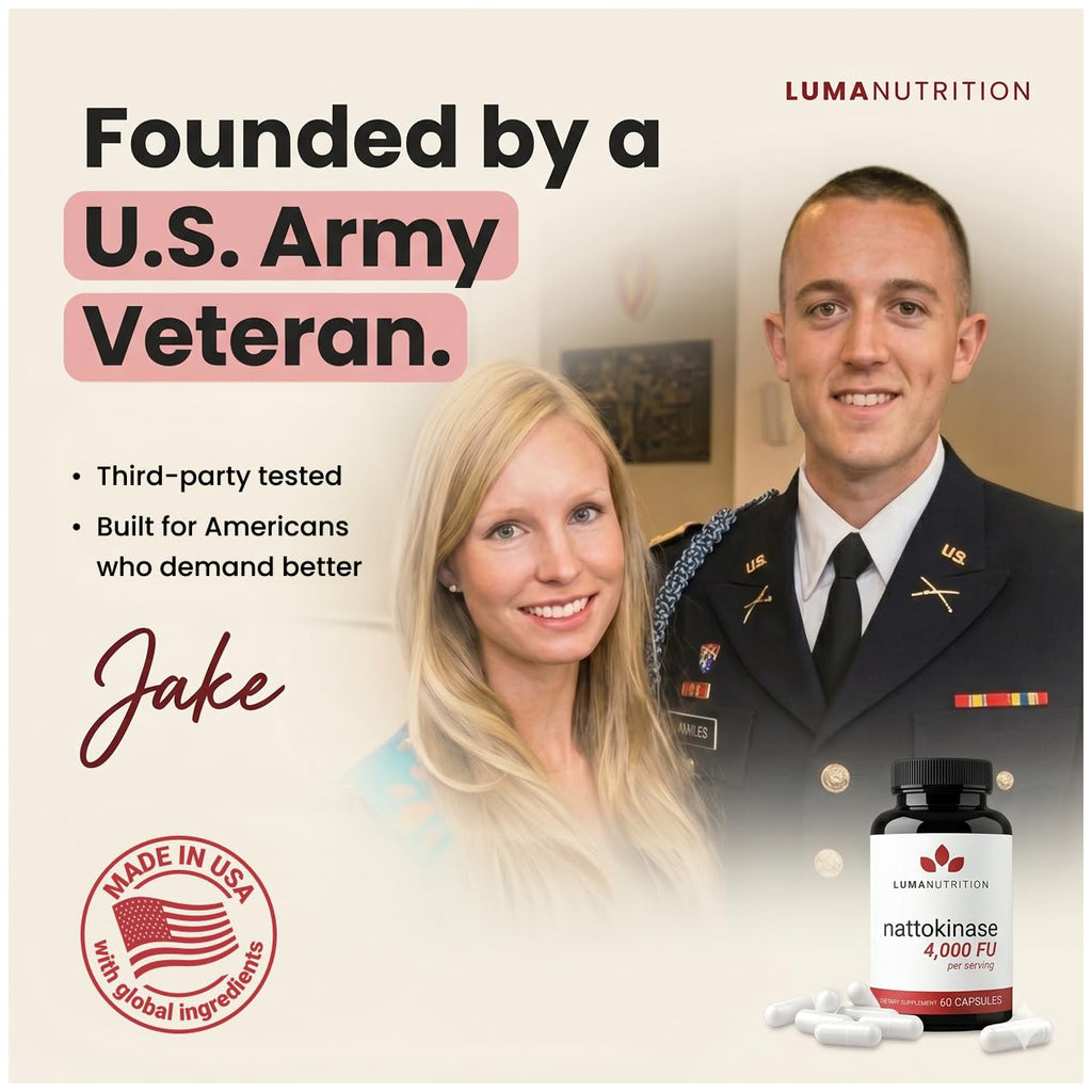 Luma Nutrition Nattokinase Supplement 4000 FU Per Serving - 60 Capsules