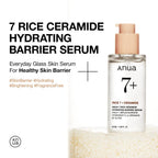 Anua Rice Ceramide 7 Hydrating Barrier Serum, 1.69 fl oz | Moisturizing Face Serum, Non-comedogenic, Hyaluronic Acid, Niacinamide, Lightweight, Fragrance Free, Sensitive Dry Skin
