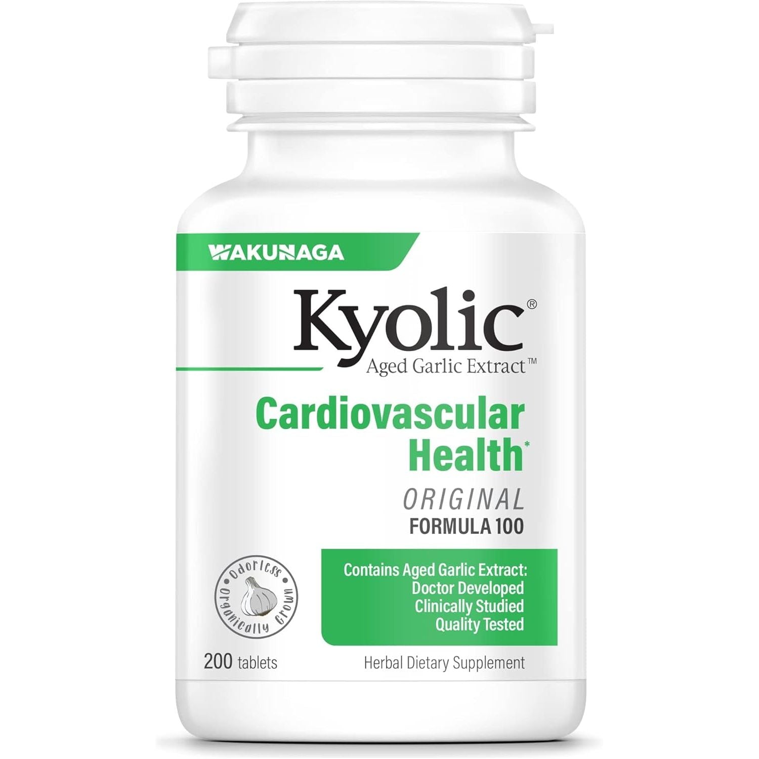 Buy now Kyolic Aged Garlic Extract Formula 100, Cardiovascular 200 Count (Pack of 1) Tablets at indiglob india