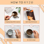 RYZE n Shine Bundle, Mushroom Coffee & Probiotic Creamer, 30 Servings | Medium Roast, 6 Organic Adaptogenic Mushrooms like Lion's Mane, Turkey Tail & Cordyceps, Supports Energy, Focus & Gut Health