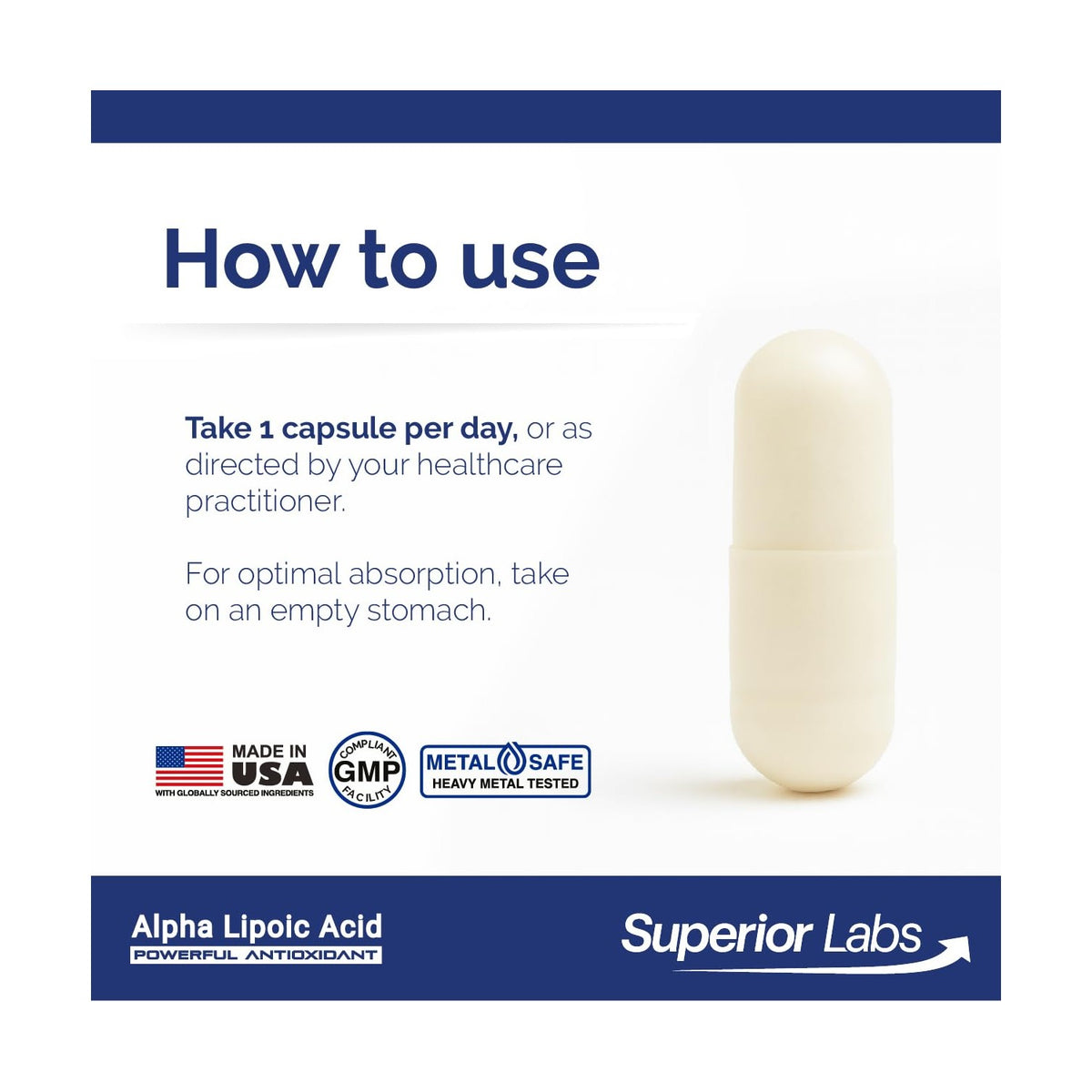 Superior Labs Alpha Lipoic Acid 600mg Capsules, Nerve Support, 120 Veg Caps