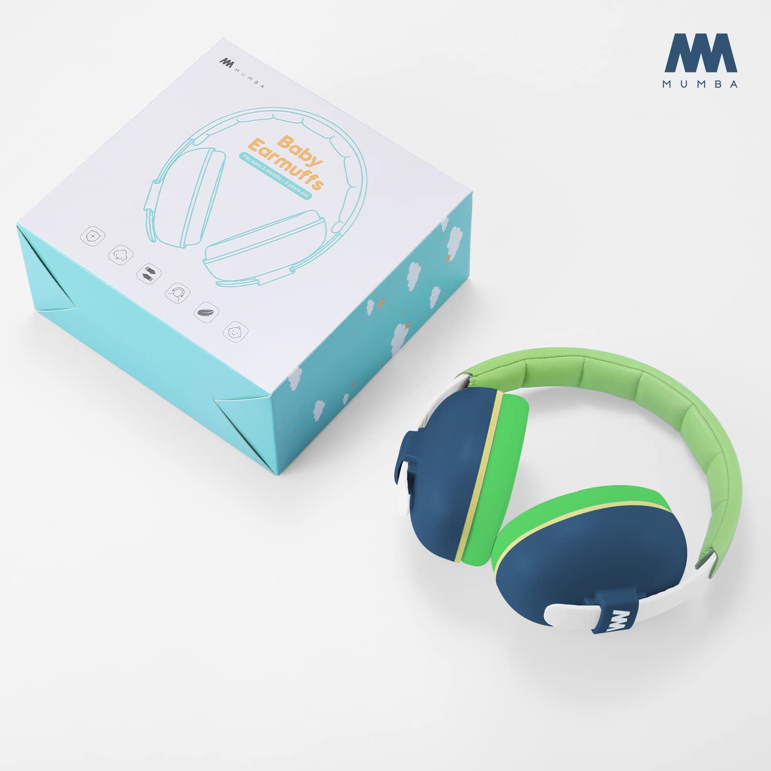 Buy now Mumba Baby Ear Protection Noise Cancelling Headphones - Earmuffs for Babies and Toddlers - Ages 3-24+ Months at indiglob india