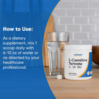 Nutricost L-Carnitine Tartrate Powder (250 Grams) 250 Servings | 1 Gram Per Serving