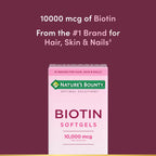 Nature's Bounty Biotin 10000mcg Supplement, 90 Rapid Release Softgels