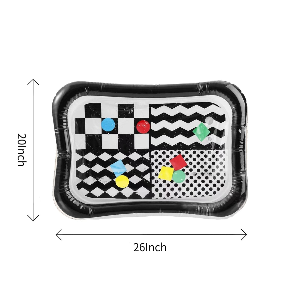 PandaEar 2 Pack Baby Tummy Time Water Mat, Inflatable Water Play Mat Toys