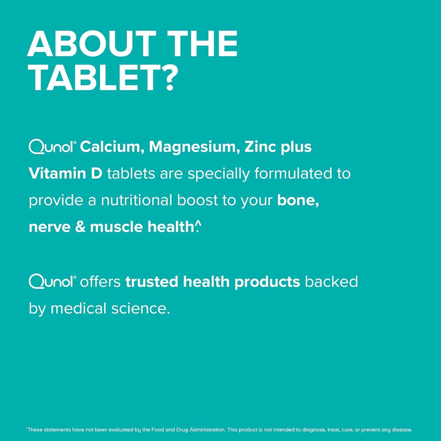 Qunol Calcium Magnesium Zinc 3-in-1 Tablet, Immune System Support, 270ct | Support Nerve, Bone & Muscle Health, Cognitive Performance, Healthy Stress Response, Restful Sleep; Vegetarian, Gluten-Free