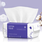 Disposable Face Towel 600 Count, Face Clean Towels, Soft Cotton Dry Wipes Facial Cloths Towelettes for Washing and Drying, Facial Tissue for Cleansing, Skincare and Makeup Remover