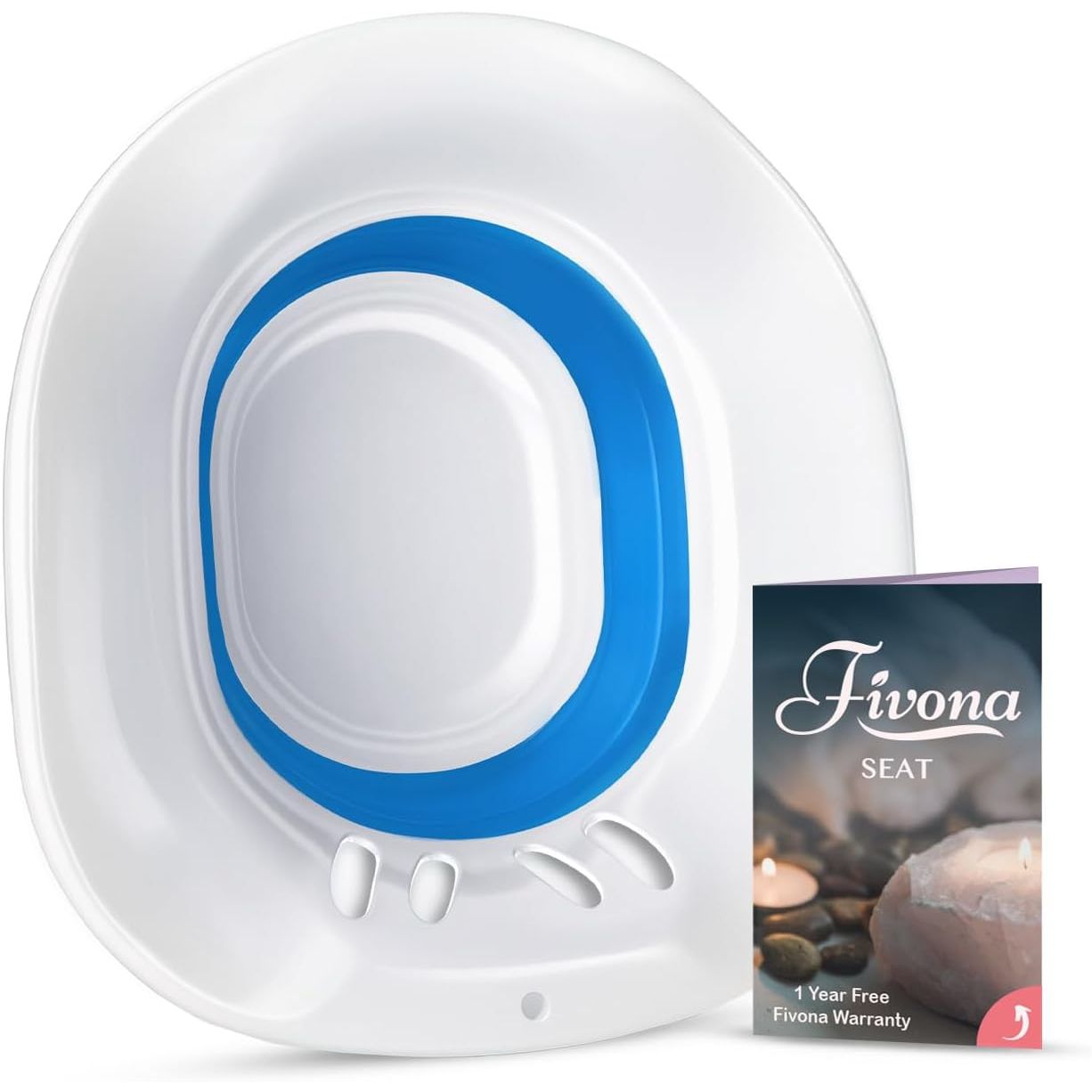 Buy now Fivona Sitz Bath for Toilet Seat Postpartum and Hemorrhoids Care - Yoni Steam Seat - Foldable Basin for Epsom Salt Soak - Portable Bidet BPA Free Temperature Resistant - Universal Fit - Pink Blue at indiglob india