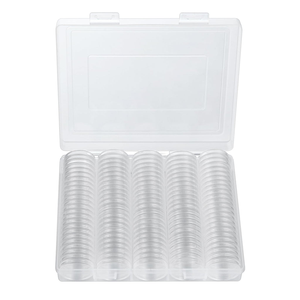 MUQING 240 PCS 30mm 5 Size Plastic Coin Capsule Holder