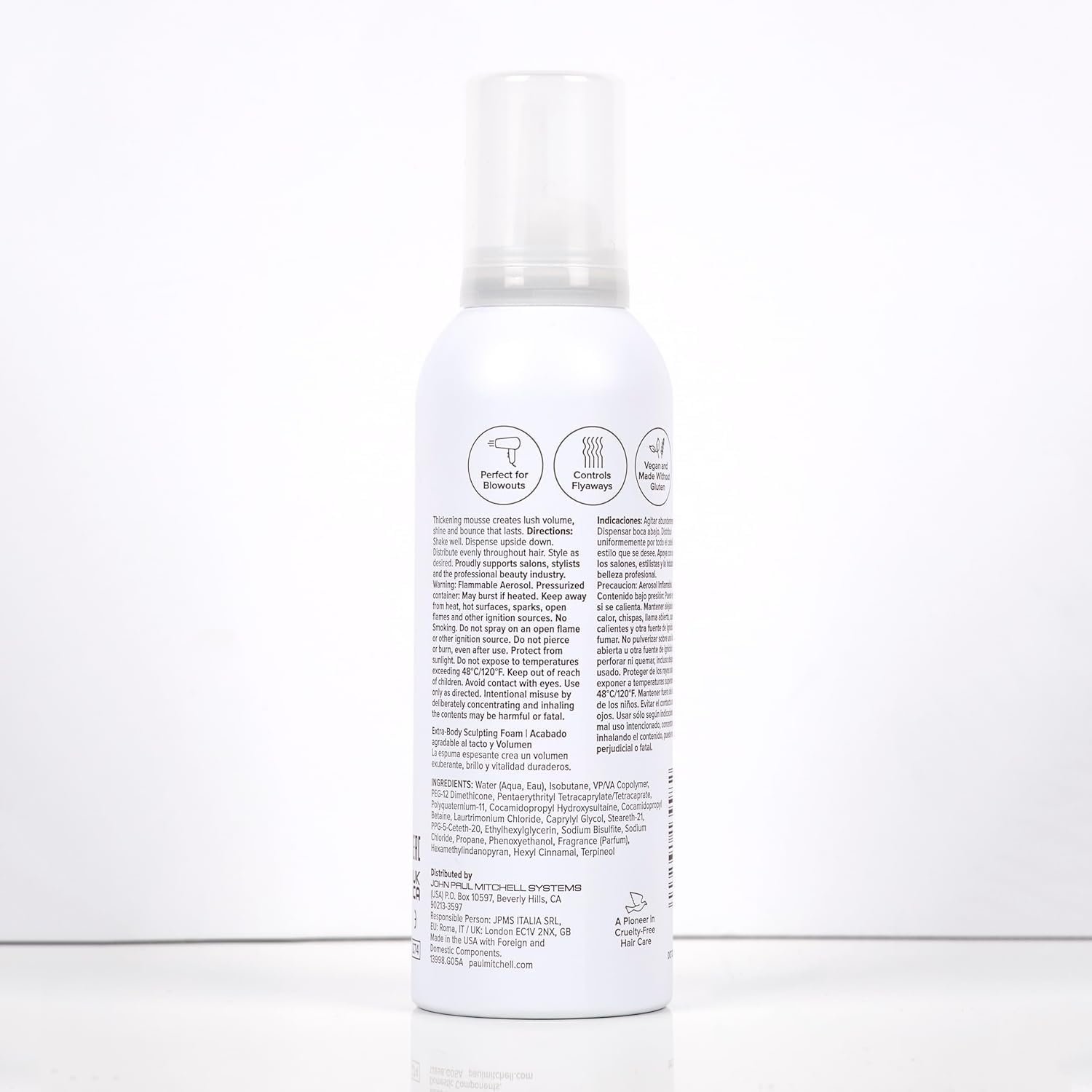 Paul Mitchell Extra-Body Sculpting Foam, Adds Fullness, Touchable Finish, For Fine Hair