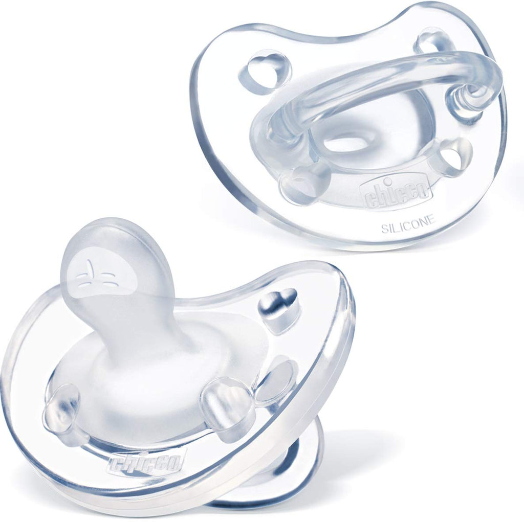 Buy now Chicco PhysioForma Silicone Orthodontic Pacifier, 0-6m | 100% Soft Silicone | Supports Breathing & Oral Development | Satin-Textured Nipple | Includes Sterilizing Case | BPA Free | Blue/Green, 2pk at indiglob india