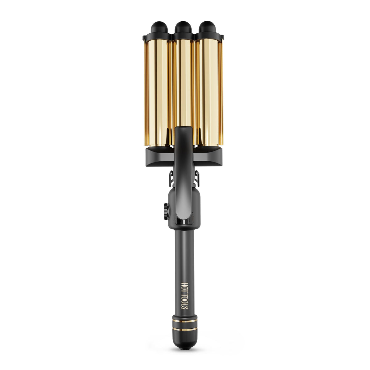 Hot Tools Pro Artist 24K Gold Digital 3 Barrel Hair Waver | Long Lasting Defined Waves (Jumbo Size)