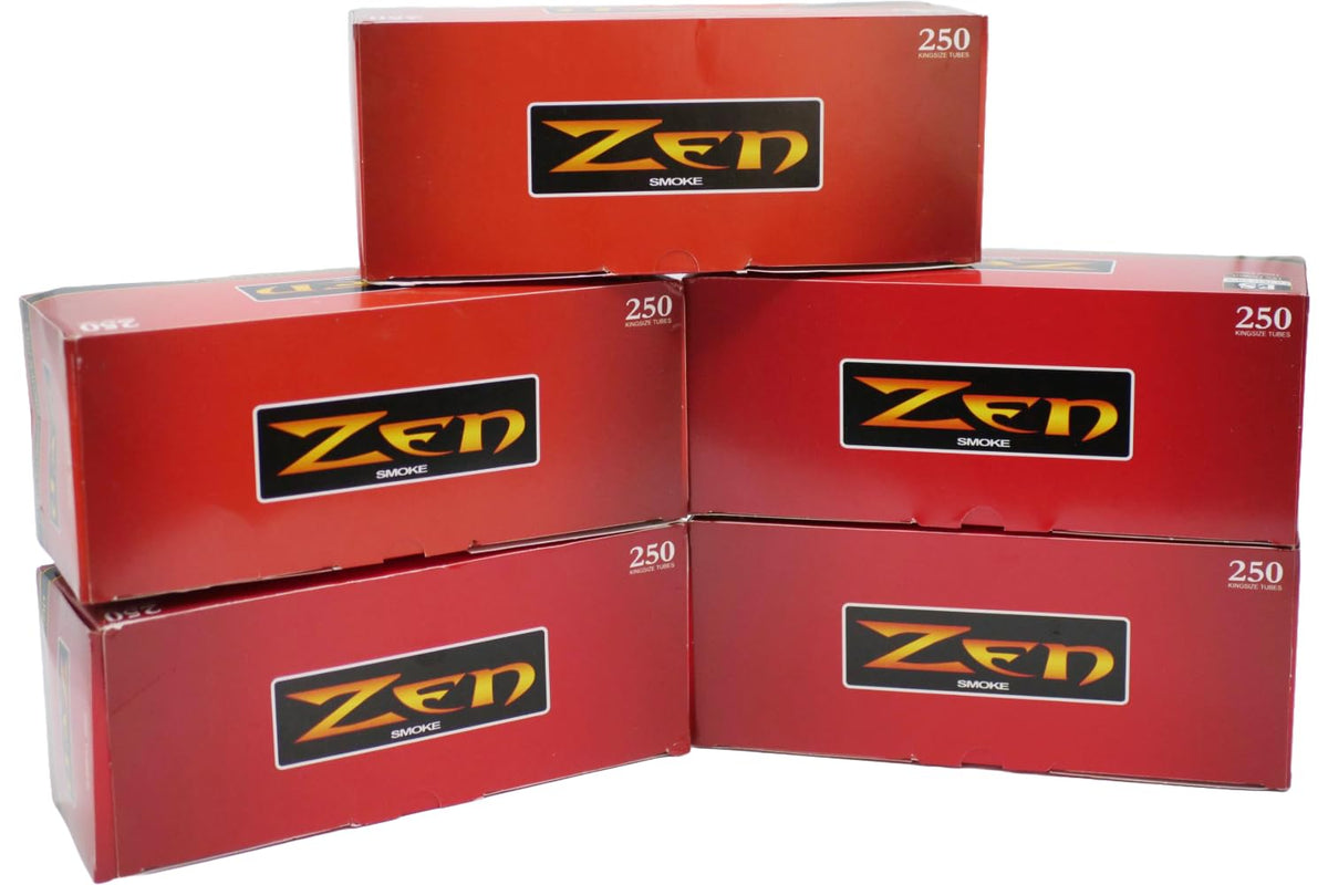ZEN King Size Full Flavor Cigarette Tubes - -5 Boxes,1250 ct