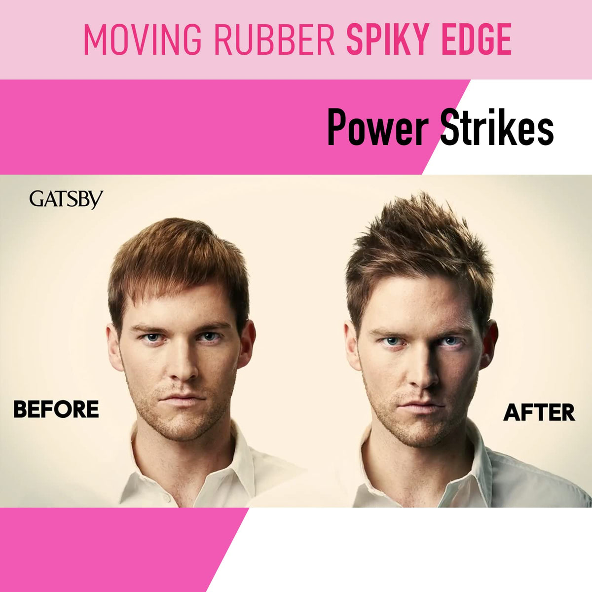 GATSBY Moving Rubber Spiky Edge Hair Wax - Ultimate Hold & Restyling for Men, 80g/2.8oz by mandom