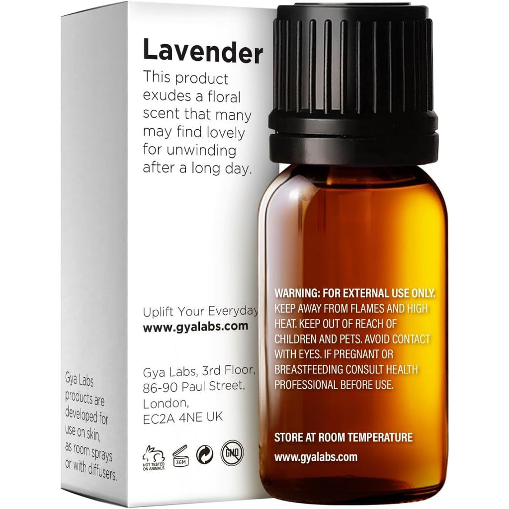 Buy now Gya Labs Lavender Essential Oil for Aromatherapy â€“ 0.34 Fl Oz â€“ Premium Grade Essential Oils for Diffuser, Aromatherapy, Hair Care, Skin Care, Body, Massage & DIY Candle Making Scents at indiglob india