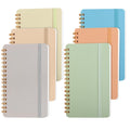 Azureal 6 PCS Small Spiral Notebook 4x6, Notebooks for Note Taking, Scheme Spiral Journal Notebook, Work Notebook Small Notebooks with Strap, Cute Notebooks for Women(Morandi Color)