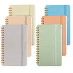 Azureal 6 PCS Small Spiral Notebook 4x6, Notebooks for Note Taking, Scheme Spiral Journal Notebook, Work Notebook Small Notebooks with Strap, Cute Notebooks for Women(Morandi Color)