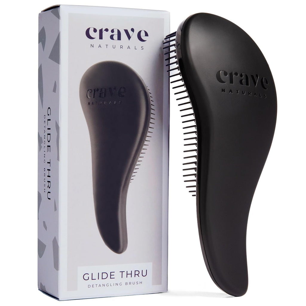 Buy now Crave Naturals Glide Thru Hair Brush - Detangler Brush for Curly, Straight, Wet or Dry Hair - Gentle Detangling Brushes for Adults, Kids, Toddlers - Hair Accessories for Women, 7.5x3" - Pink at indiglob india
