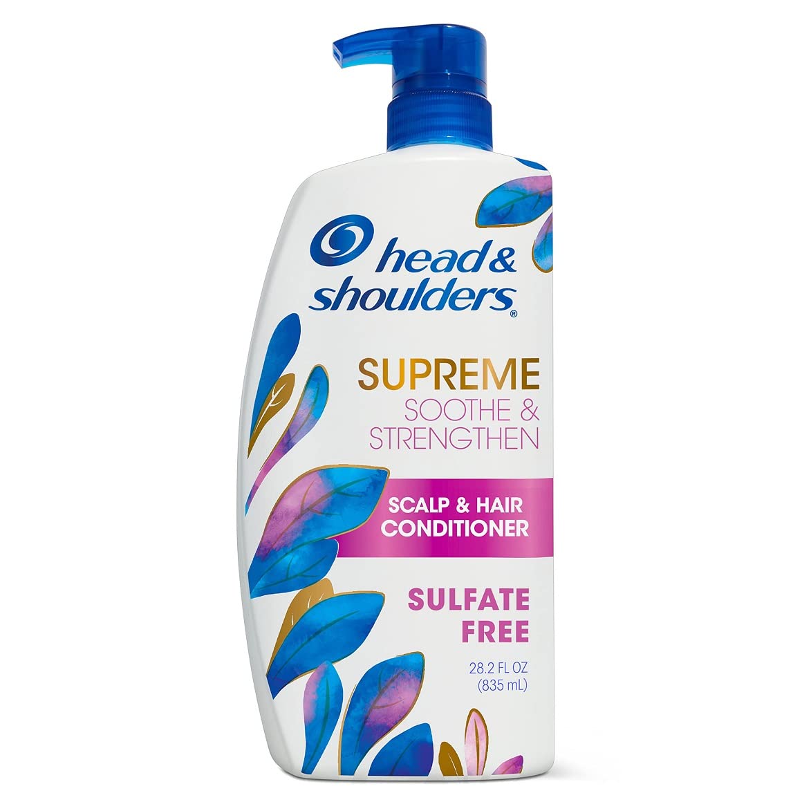 Head & Shoulders Supreme Sulfate-Free Conditioner with Argan Oil, with 1% Pyrithione Zinc, Anti-Dandruff Treatment, Soothe and Strengthen Hair and Scalp, 28.2 fl oz