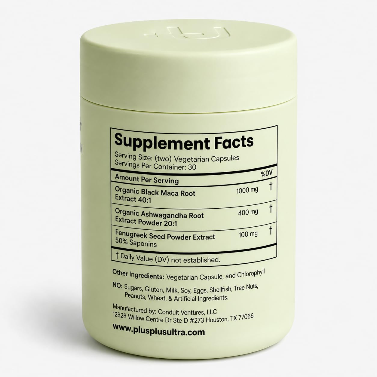 Organic Black Maca Root, 40:1 Extract, Ashwagandha & Fenugreek, 60ct | Energy, Stamina, Mood & Healthy Testosterone Support: Peruvian 3-in-1 Adaptogen Formula