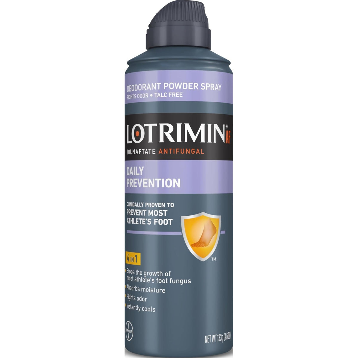 Lotrimin AF Athlete's Foot Daily Prevention Deodorant Powder Spray, 4.6 Ounce